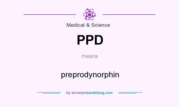 What does PPD mean? It stands for preprodynorphin