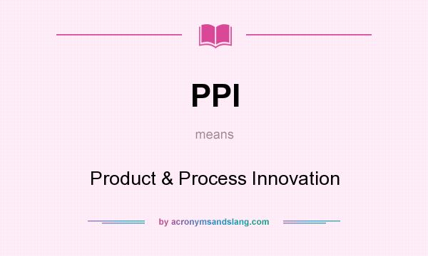 What does PPI mean? It stands for Product & Process Innovation