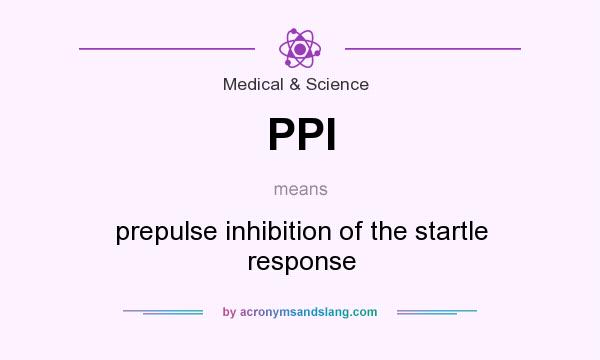 What does PPI mean? It stands for prepulse inhibition of the startle response