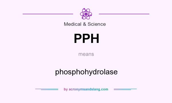 What does PPH mean? It stands for phosphohydrolase