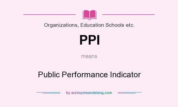What does PPI mean? It stands for Public Performance Indicator
