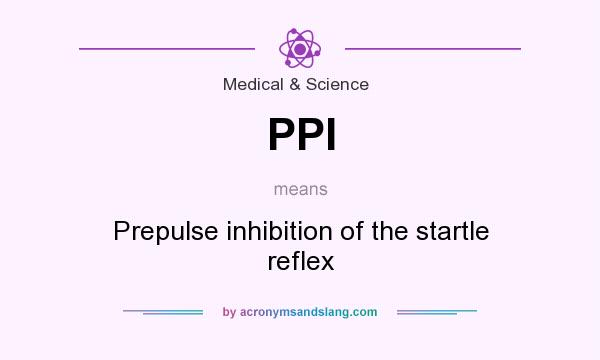 What does PPI mean? It stands for Prepulse inhibition of the startle reflex