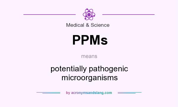 What does PPMs mean? It stands for potentially pathogenic microorganisms
