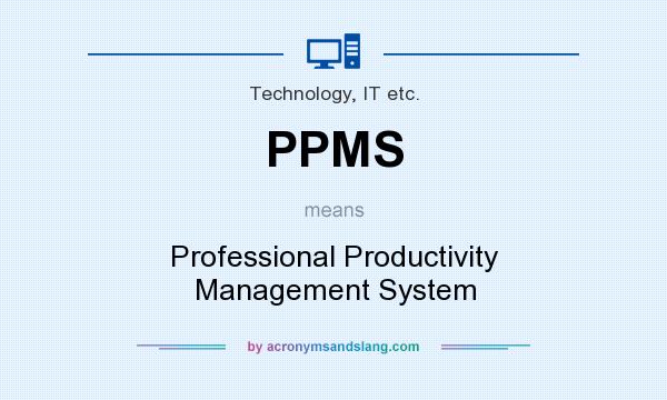 What does PPMS mean? It stands for Professional Productivity Management System