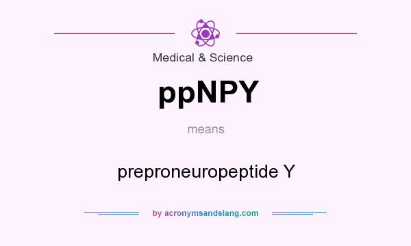 What does ppNPY mean? It stands for preproneuropeptide Y