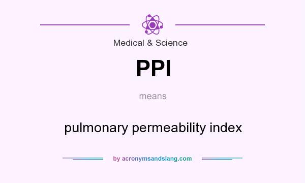 What does PPI mean? It stands for pulmonary permeability index