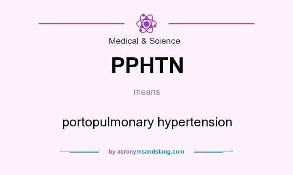 What does PPHTN mean? It stands for portopulmonary hypertension