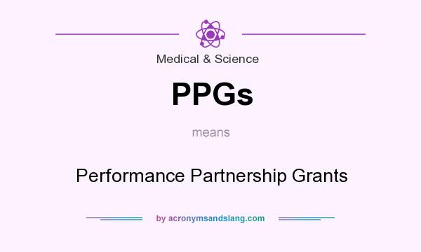 What does PPGs mean? It stands for Performance Partnership Grants