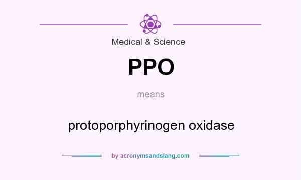 What does PPO mean? It stands for protoporphyrinogen oxidase