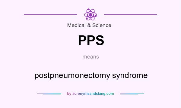 What does PPS mean? It stands for postpneumonectomy syndrome