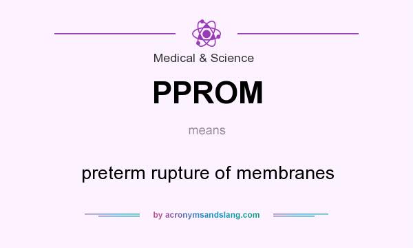 What does PPROM mean? It stands for preterm rupture of membranes