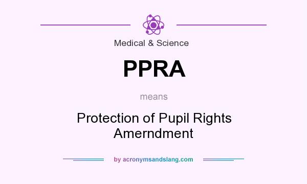 What does PPRA mean? It stands for Protection of Pupil Rights Amerndment