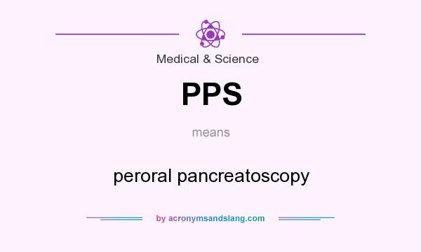 What does PPS mean? It stands for peroral pancreatoscopy