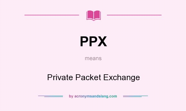 What does PPX mean? It stands for Private Packet Exchange