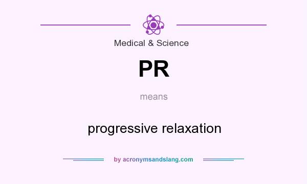 What does PR mean? It stands for progressive relaxation