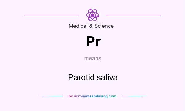 What does Pr mean? It stands for Parotid saliva