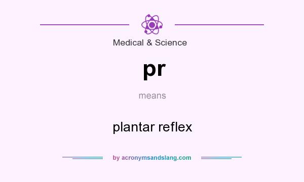 What does pr mean? It stands for plantar reflex
