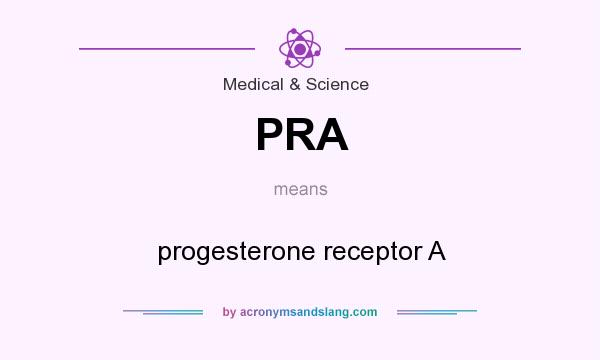 What does PRA mean? It stands for progesterone receptor A