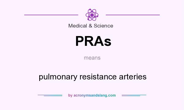 What does PRAs mean? It stands for pulmonary resistance arteries
