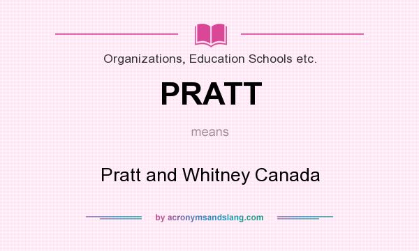 What does PRATT mean? It stands for Pratt and Whitney Canada