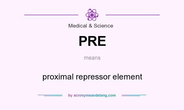 What does PRE mean? It stands for proximal repressor element