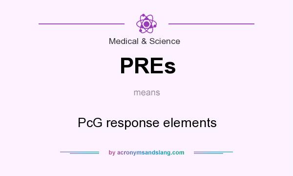 What does PREs mean? It stands for PcG response elements
