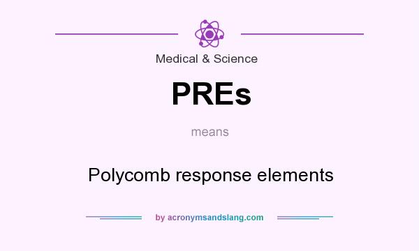 What does PREs mean? It stands for Polycomb response elements