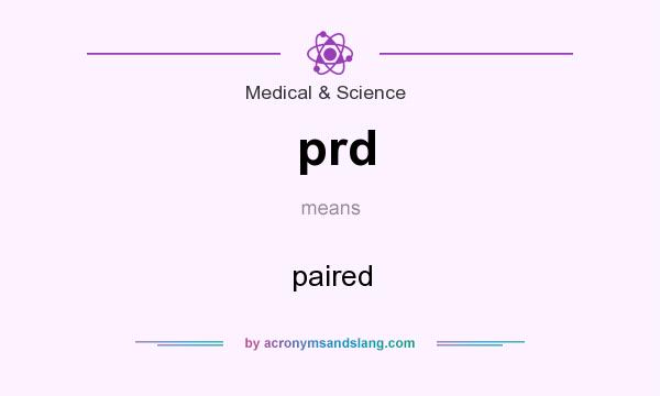 What does prd mean? It stands for paired