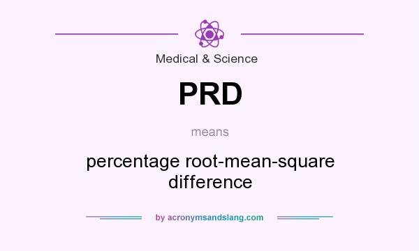 What does PRD mean? It stands for percentage root-mean-square difference