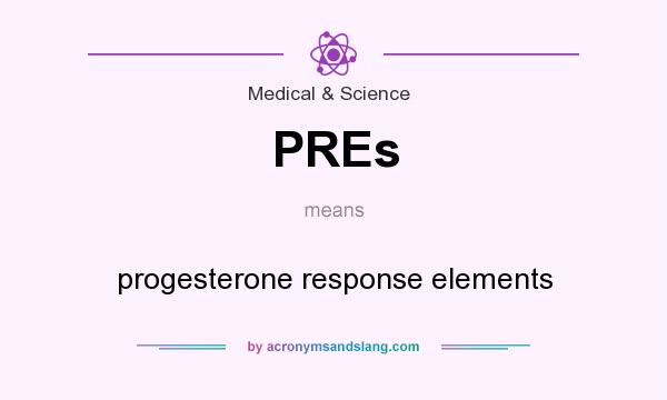 What does PREs mean? It stands for progesterone response elements