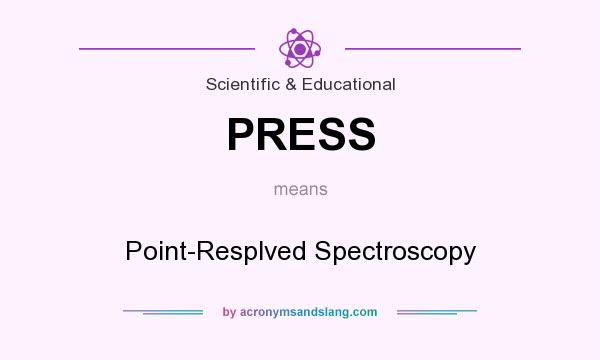 What does PRESS mean? It stands for Point-Resplved Spectroscopy