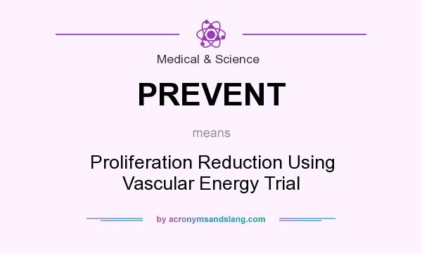 What does PREVENT mean? It stands for Proliferation Reduction Using Vascular Energy Trial