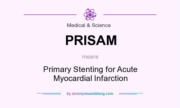 What does PRISAM mean? It stands for Primary Stenting for Acute Myocardial Infarction