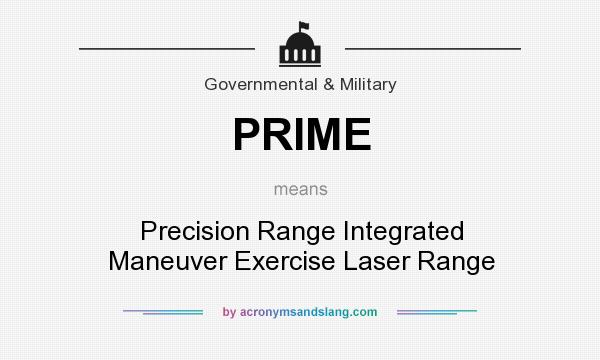 What does PRIME mean? It stands for Precision Range Integrated Maneuver Exercise Laser Range