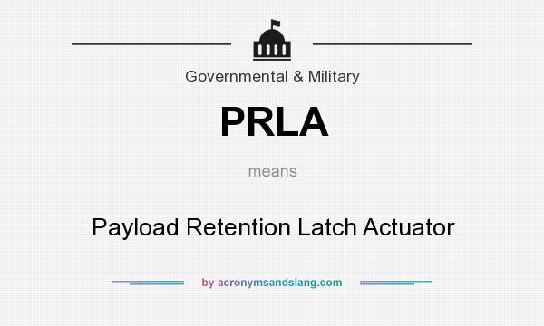 What does PRLA mean? It stands for Payload Retention Latch Actuator