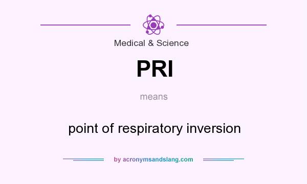 What does PRI mean? It stands for point of respiratory inversion