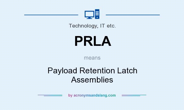 What does PRLA mean? It stands for Payload Retention Latch Assemblies