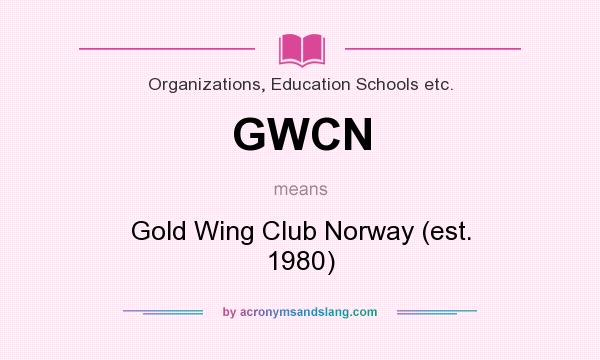 What does GWCN mean? It stands for Gold Wing Club Norway (est. 1980)