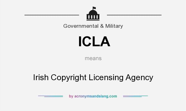 What does ICLA mean? It stands for Irish Copyright Licensing Agency