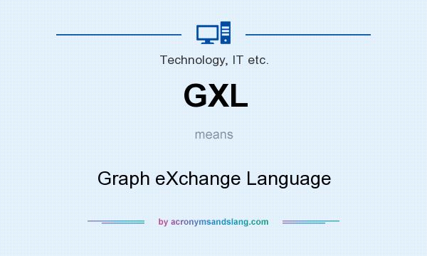 What does GXL mean? It stands for Graph eXchange Language