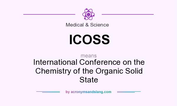 What does ICOSS mean? It stands for International Conference on the Chemistry of the Organic Solid State