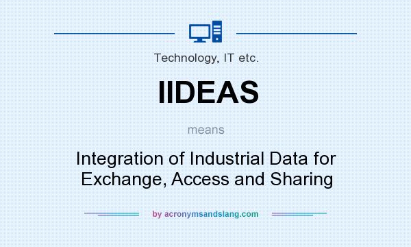 What does IIDEAS mean? It stands for Integration of Industrial Data for Exchange, Access and Sharing