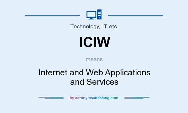 What does ICIW mean? It stands for Internet and Web Applications and Services