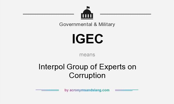 What does IGEC mean? It stands for Interpol Group of Experts on Corruption