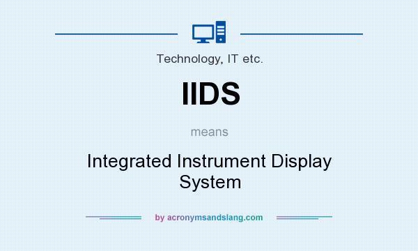 What does IIDS mean? It stands for Integrated Instrument Display System