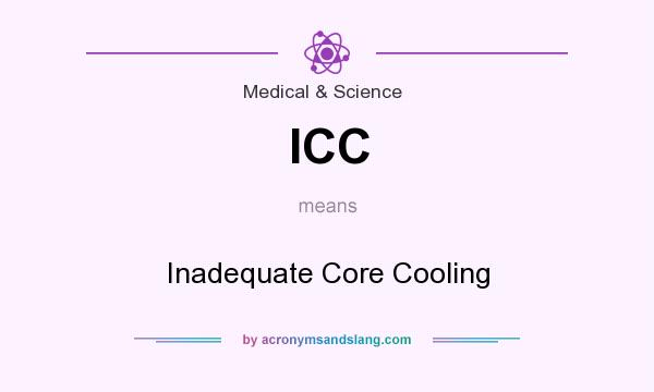 What does ICC mean? It stands for Inadequate Core Cooling