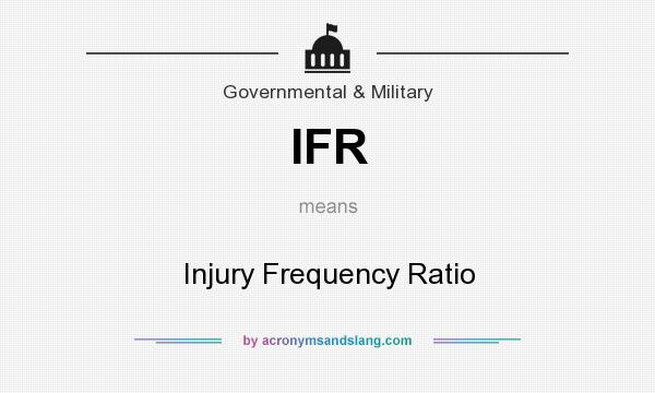 What does IFR mean? It stands for Injury Frequency Ratio