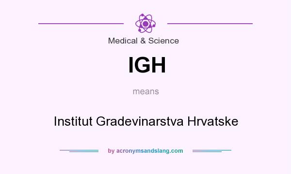 What does IGH mean? It stands for Institut Gradevinarstva Hrvatske