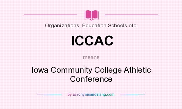 What does ICCAC mean? It stands for Iowa Community College Athletic Conference