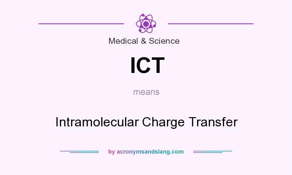 What does ICT mean? It stands for Intramolecular Charge Transfer